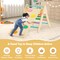 Costway 3-in-1 Kids Climber Set Toddler Wooden Play Arch with Sliding and Climbing Ramp